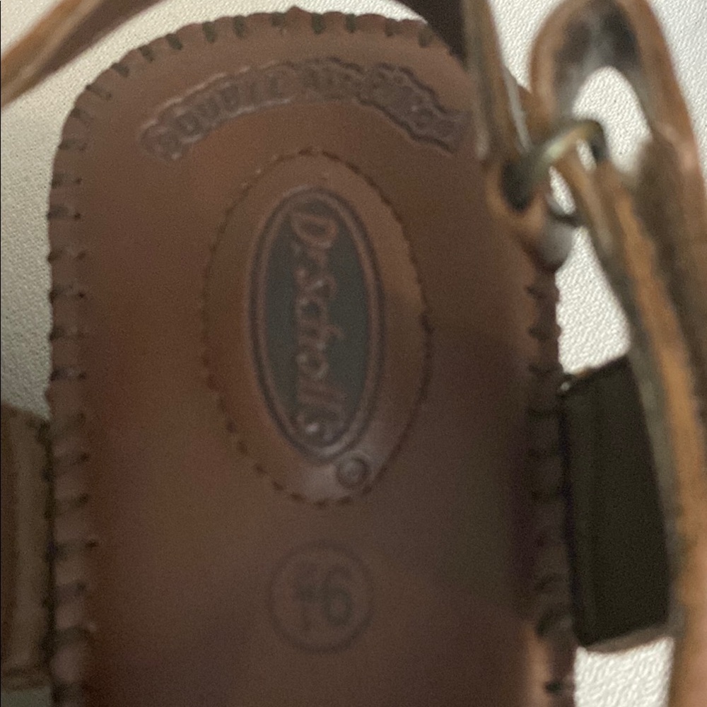 Dr.Schools Elegant Tan Leather Women's Sandals size 9 1/2 - Picture 3 of 7